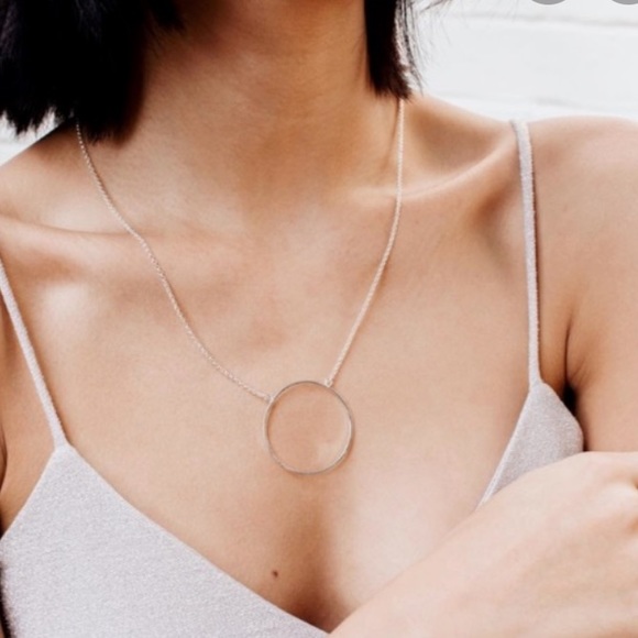 Anthropologie Jewelry - NWT Lele Sadoughi Silver Circle Necklace